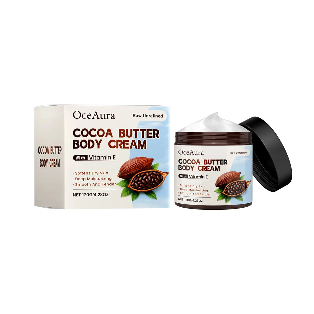 Cocoa Butter Body Lotion Intense Moisturizing Nourishing Cream Smooth Soft Skin Brightening Non-Greasy Winter Skin Care Oasis Select 120g Boxed