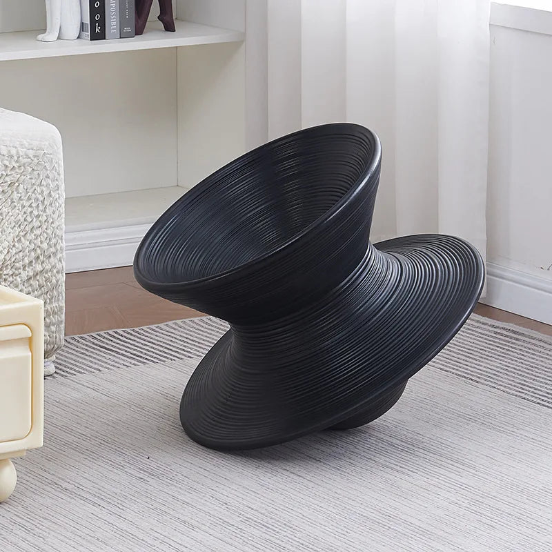 Nordic ins Internet celebrity creative gyro chair shopping mall leisure seat amusement park 360 degree rotating tumbler stool Oasis Select black