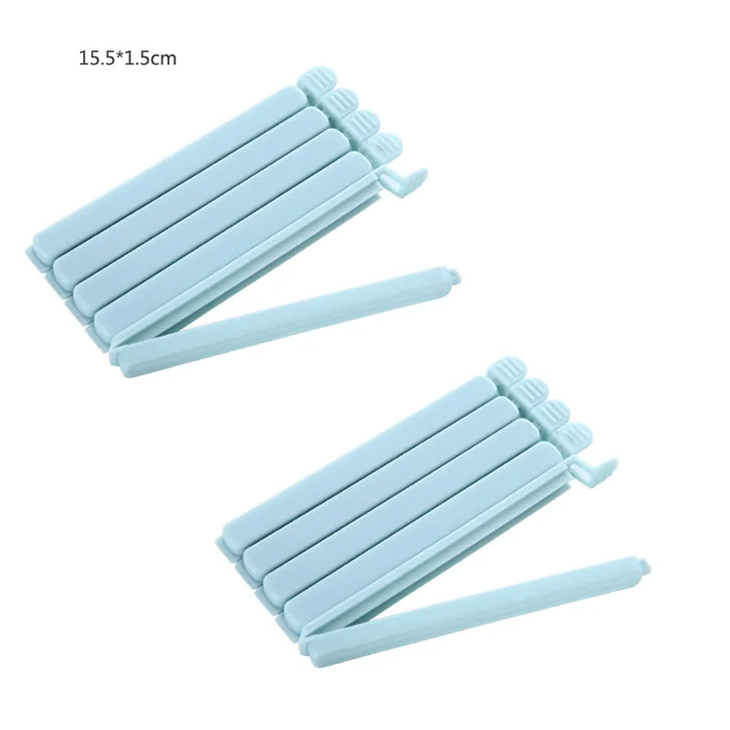 5Pcs Food Bag Sealing Clips Plastic Bag Colorful Sealing Clips for Kitchen Snack Coffee Potato Chip Food Storage Bag Oasis Select 15.5cm Blue