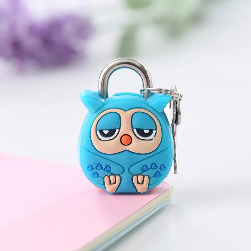 Lock-Padlock Drawer-Cabinet Backpack Suitcase Luggage Metal Mini Cute Handbag Cartoon For Traveling Outdoor Backpack Security Oasis Select Blue