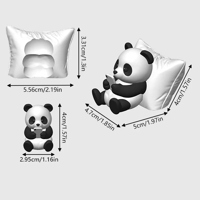 Desktop Office Decoration Panda Sculpture Ornament Creative Animal Model Car Decor Collectible Figurines Car Dashboard Ornament Oasis Select