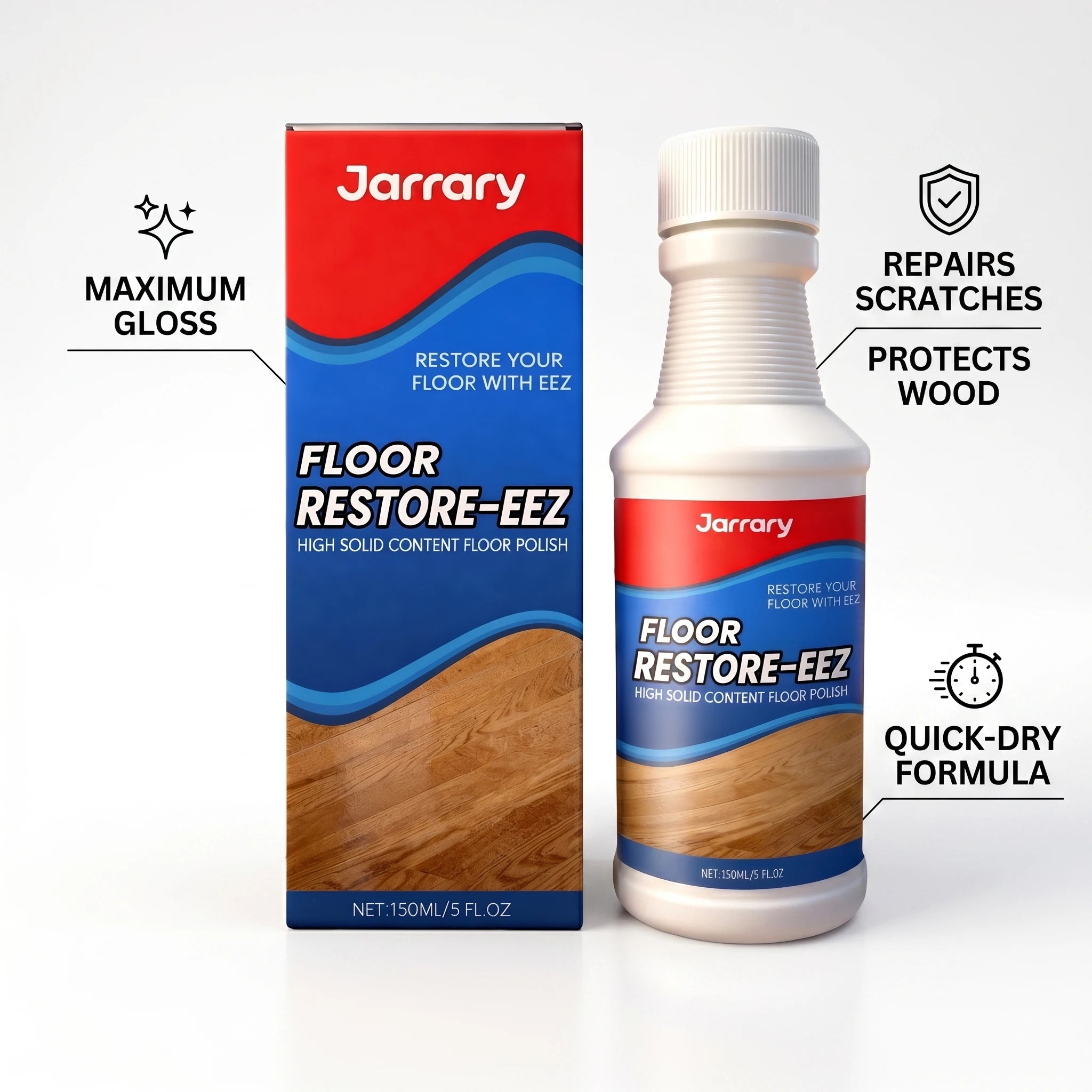 Floor Restorer and Polish for Wood Floors Scratch Repair Long-Lasting Gloss Restorer Wood Flooring Renewal Agent Home Daily Care Oasis Select