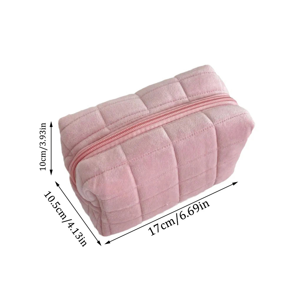 Cute Plush Makeup Bag – Travel Cosmetic Toiletry Pouch