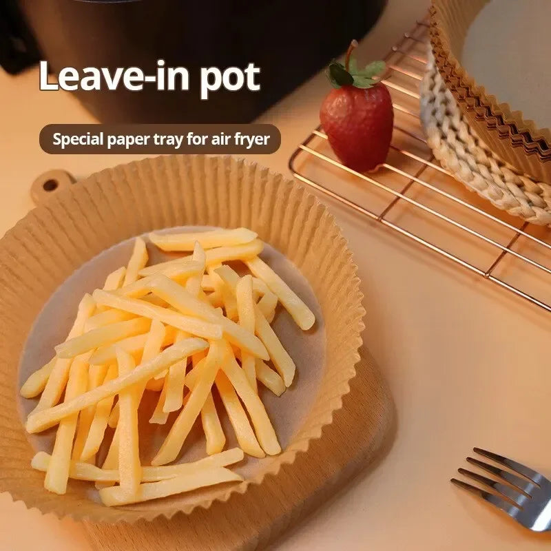 50pcs/set Disposable Air Fryer Paper Liner 20CM Oil-proof Water-proof Airfryer Disposable Cooking Paper Trays Baking Paper Oasis Select