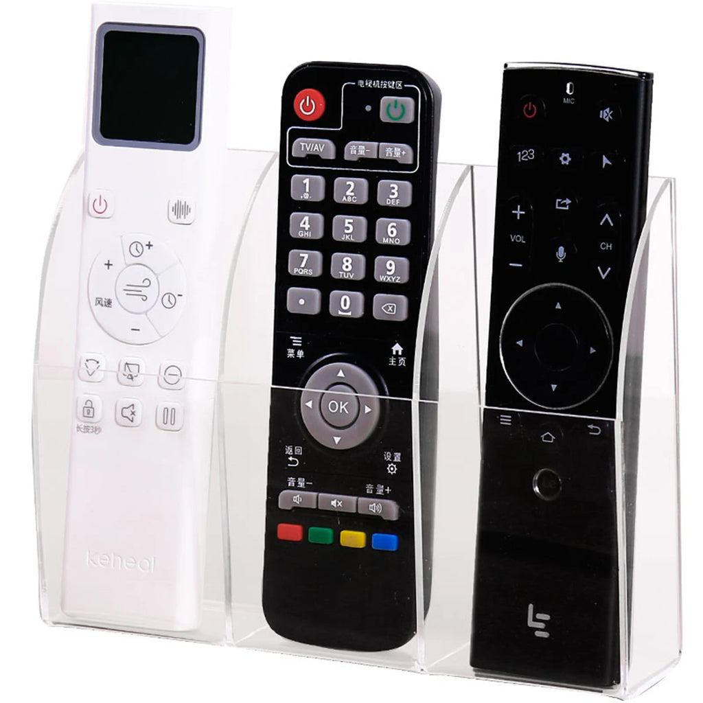 1pc acrylic multi grid remote control storage box wall mounted TV air conditioning remote control desktop organizer Oasis Select