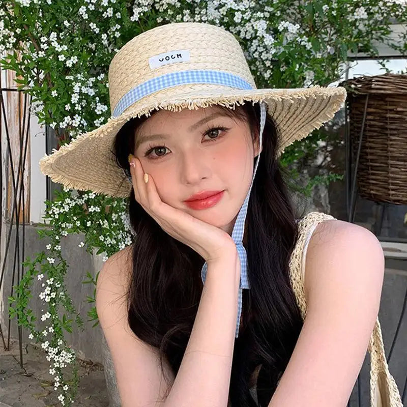 Women Straw Sunscreen Cap 모자 썬캡 비치모자 очки солнцезащитные женск Gorros Foldable UV Protection Outdoor Large Brim Sunscreen Oasis Select