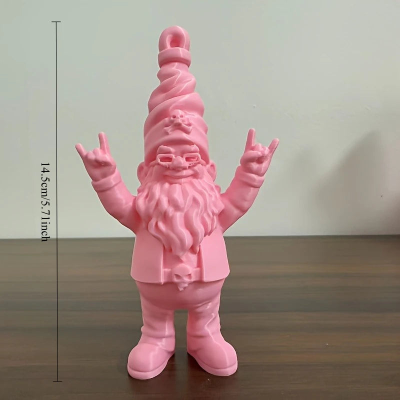Rock Dwarf Garden Elf Desktop Ornaments Decoration Whimsical Gnome Statue with Rock Gesture Gothic Decor for Yard Patio and Home Oasis Select Rock Dwarf 1