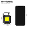 Small Led Flashlight Keychain Light USB Rechargeable Torch Work Light Multifunctional Portable COB 90 ° Rotation Camping Lantern Oasis Select WJ808