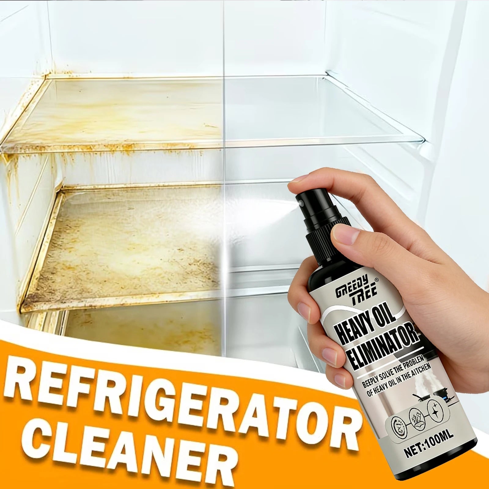 Heavy-Duty Kitchen Degreaser Spray 100ml + Free Sponge Kitchen Degreaser Spray Oasis Select