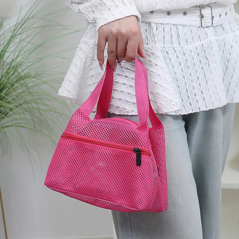 Large Mesh Bag Quick Dry Tote Handbag Lightweight Storage Bag for Family Beach Trip Pool Essentials Organizer Oasis Select