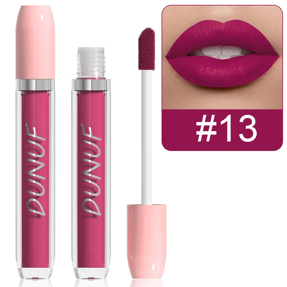 Matte Lip Gloss Lipstick, High Pigment Waterproof Velvet Long Lasting Purple Bright Red Deep Red Nude, Y2K Valentine's Day Gifts Oasis Select 13
