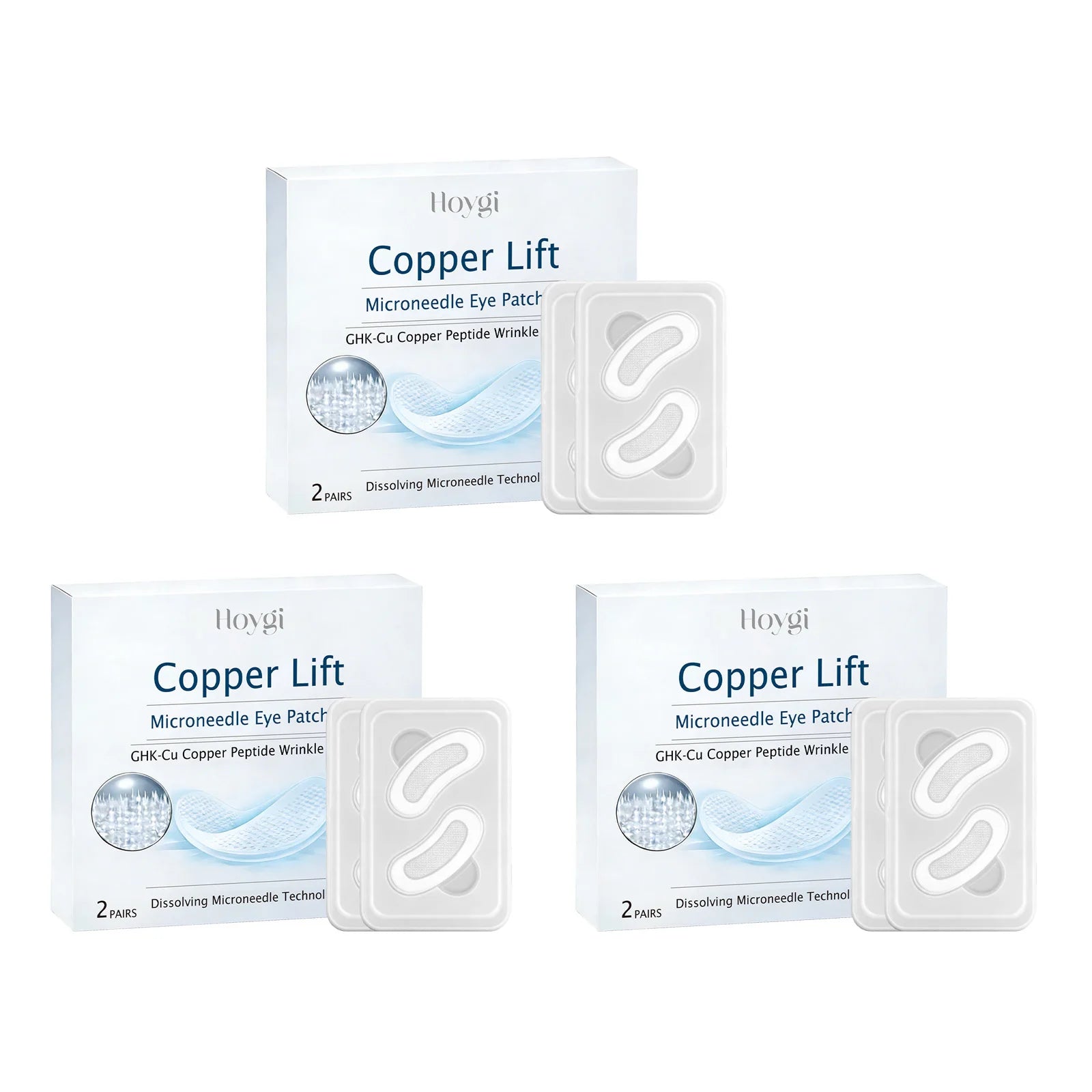 0.25mm Hyaluronic Acid Microneedle Eye Patches for Dark Circles & Puffiness Anti-Aging Firming Moisturizing Under Eye Mask Skin Oasis Select 6pairs