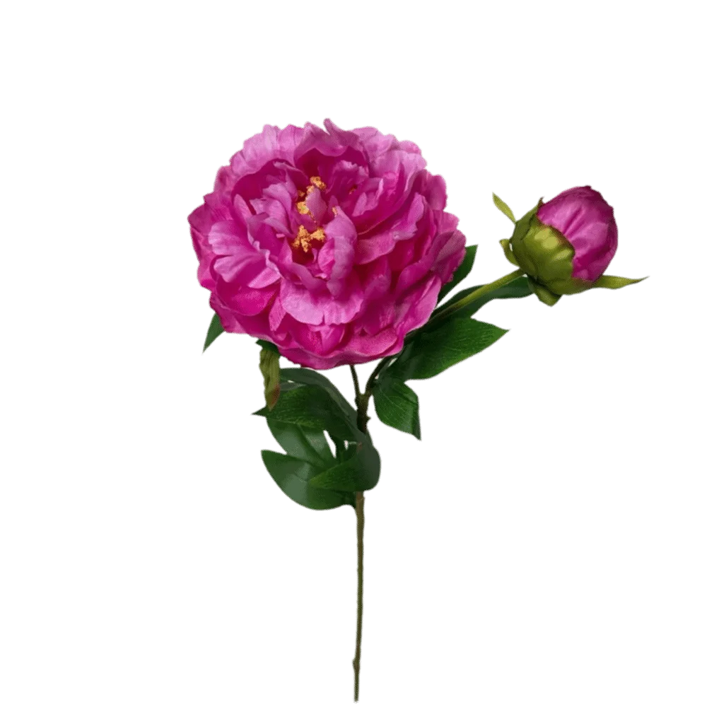 DIY 2 Head Artificial Peony Bouquet Silk Cloth Lifelike Artificial Flower Silk Fake Flower Photography Prop Oasis Select