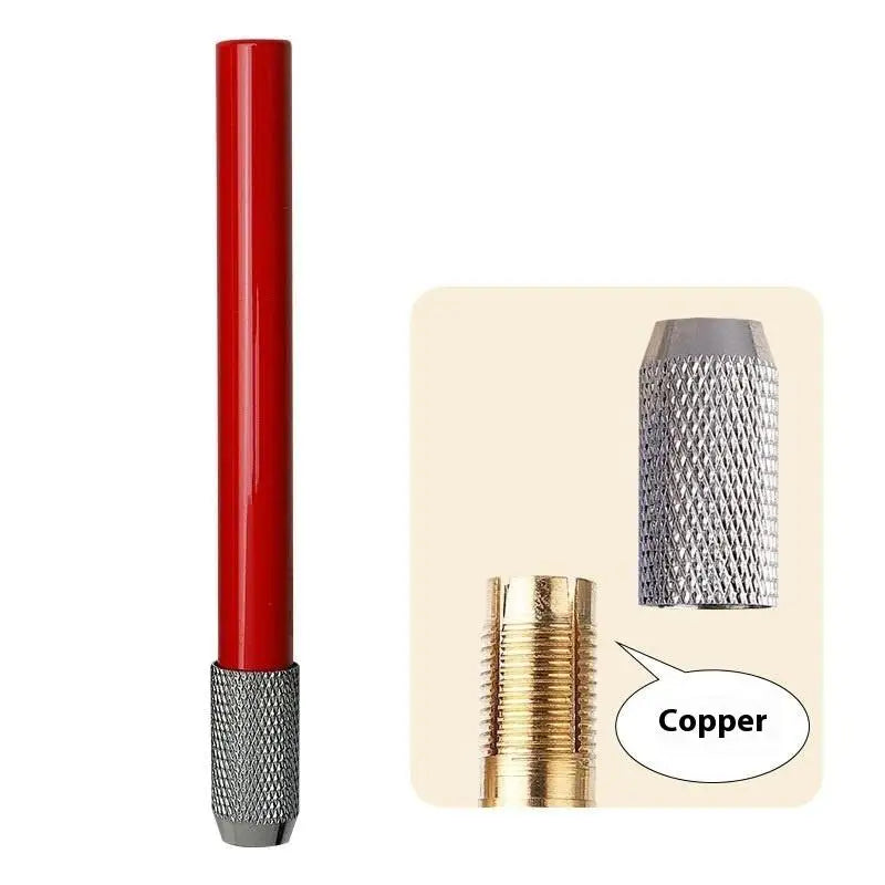 1Pcs Writing Metal Color Rod Adjustable Single Head Pencil Extender Holder Sketch School Painting Art Write Tool Oasis Select Red
