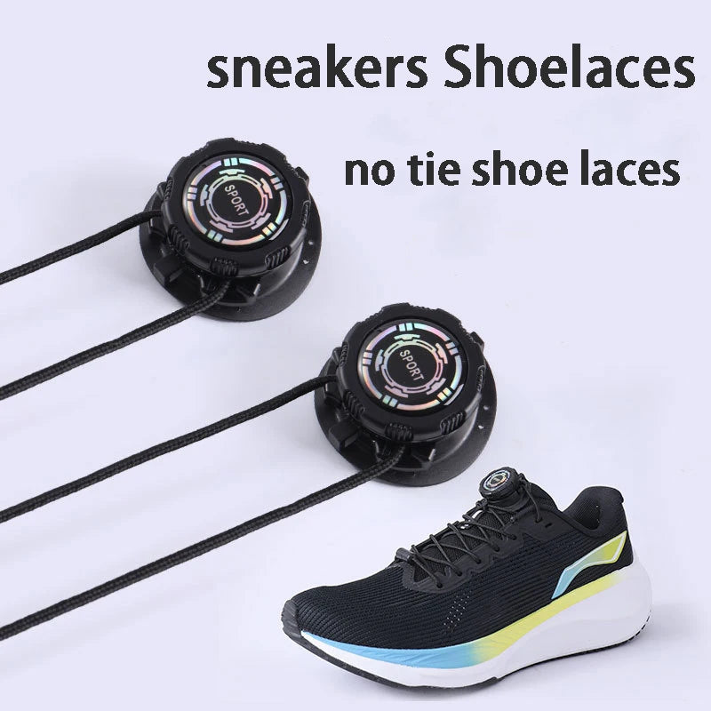 Thick Rope Swivel Buckle Shoelaces new upgrade Automatic Laces Without ties Sneakers Shoelace Shoe Accessories For Children Adul Oasis Select