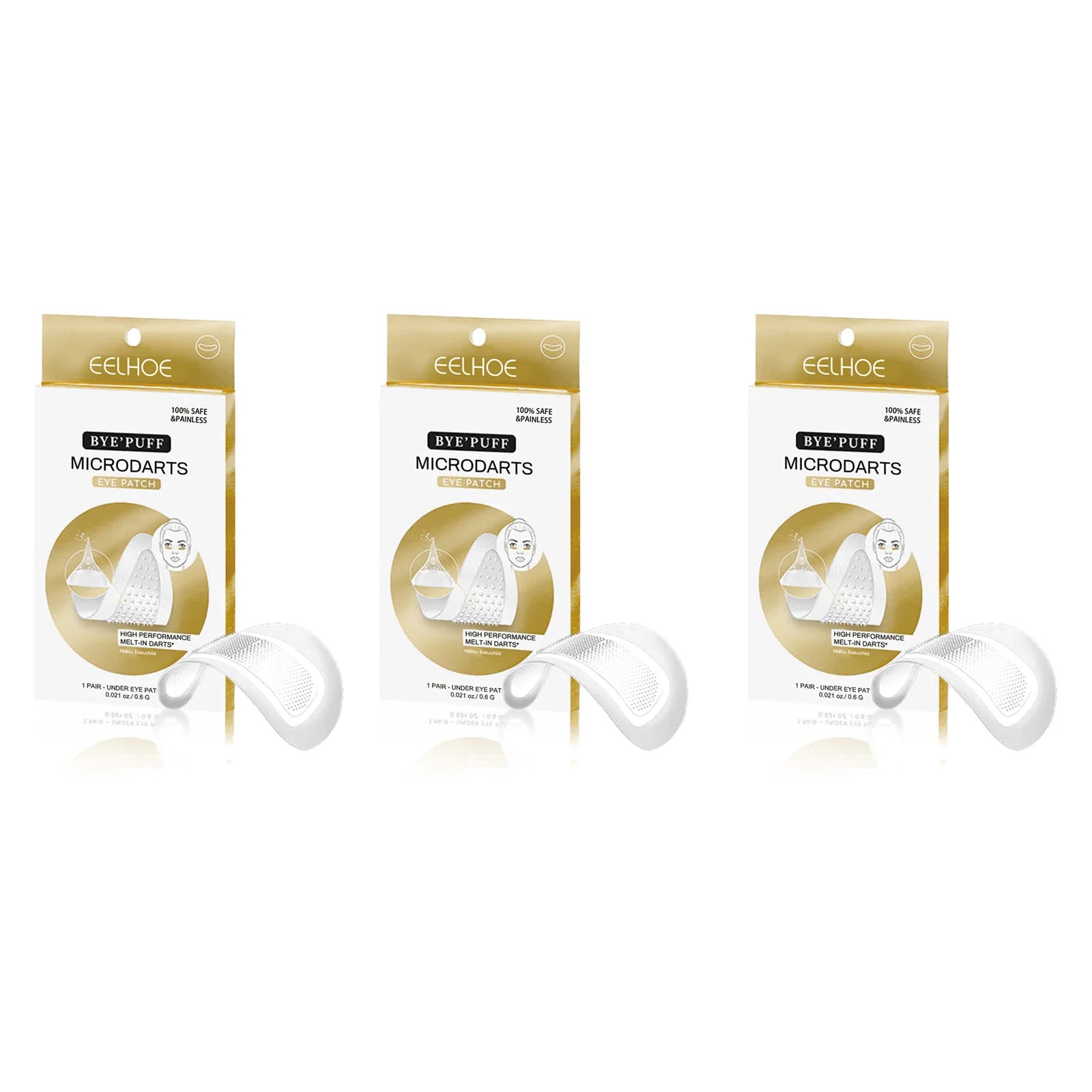Hyaluronic Acid Microneedle Eye Patches Reduces Dark Circles & Puffiness Fade Fine Lines Under Eyes Nourishes Delicate Eye Skin Oasis Select 3 pairs