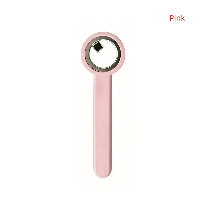 Round Cat Eye Magnet Ring with Handle, Hollow Strong Magnetic Nail Art Tool for DIY Gel Nail Polish Cat Eye Effect Oasis Select Pink