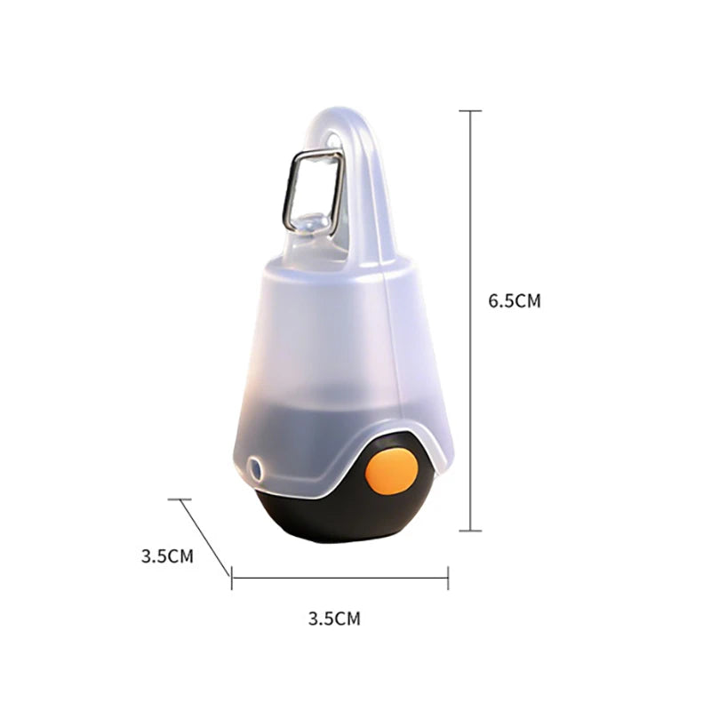 LED Mini Camping Lamp – Rechargeable COB Flashlight, 4 Modes