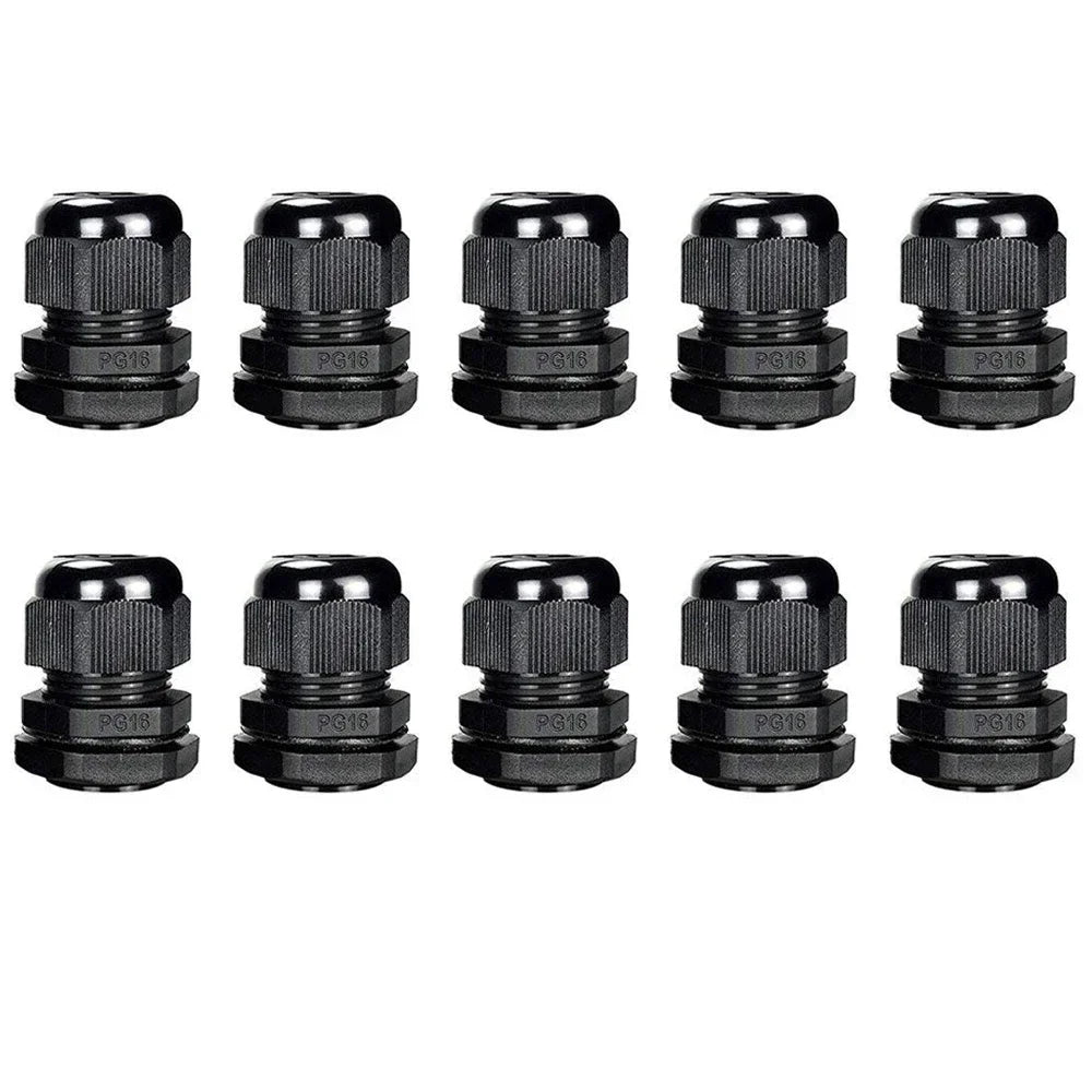 10 Pieces Nylon Cable Gland Kit, Waterproof Ip68 Cable Gland Joints Adjustable Locknut, Pg7 Pg9 Pg11 Pg13.5 Pg16 Oasis Select PG16