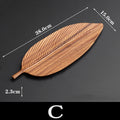 Walnut Leaf Solid Wood Tea Tray – Dry Brew & Serving Plate Wooden Serving Tray Oasis Select C L