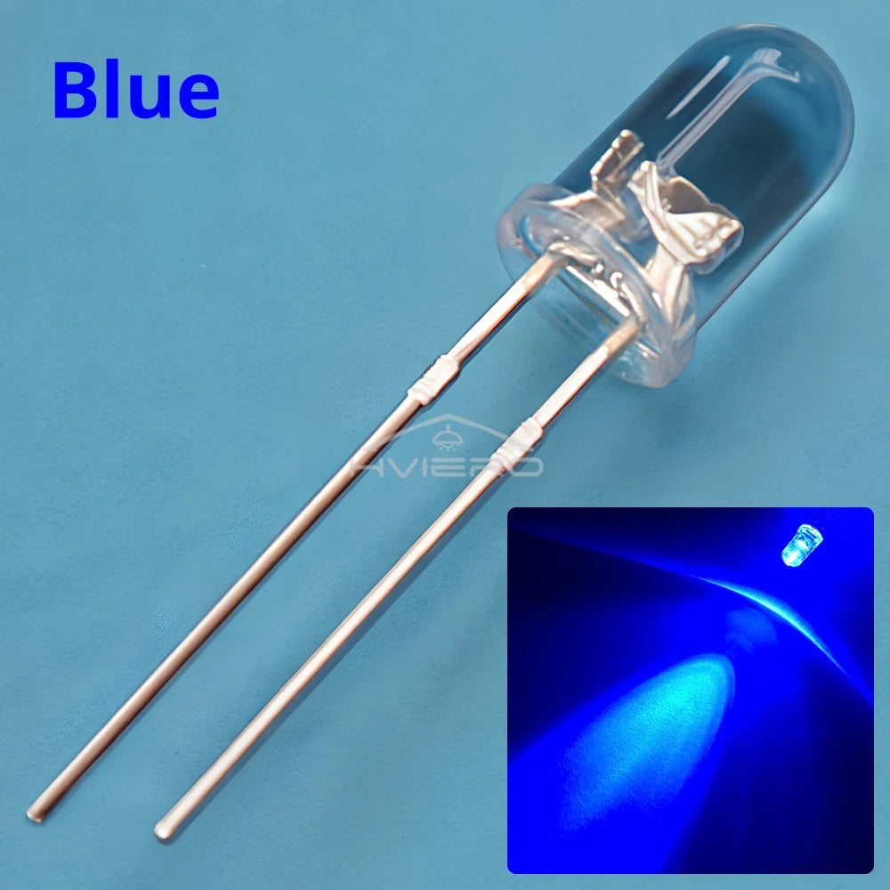 5mm Super Bright LED Diodes 100/200 Pack – 9 Colors
