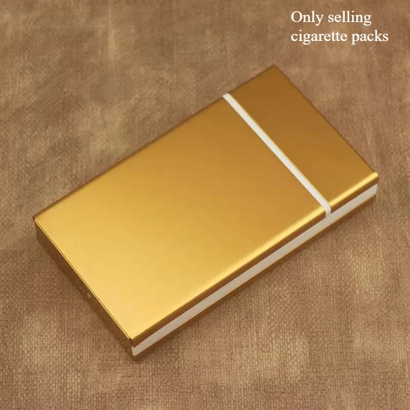 Automatic Pop-up Cigarette Box Soft Pack Protective Shell Thick Cigarette for Men and Women Extended Thin Cigarette Clip Oasis Select gold- thin cigarette