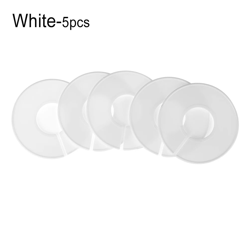5/10PCS Round Hangers Closet Dividers DIY Clothing Size Dividers for Clothes Stores or Home White Blank Dividers Oasis Select white-5PCS