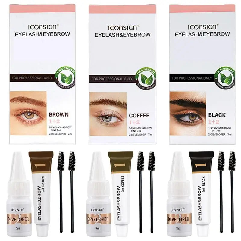 5pcs Eyebrow Tinting Kit Eyelash Eyebrow Dye Tint Gel Quick Dry Waterproof Long-lasting Eyebrow Dye Tint Dye Eyebrow Mascara Oasis Select