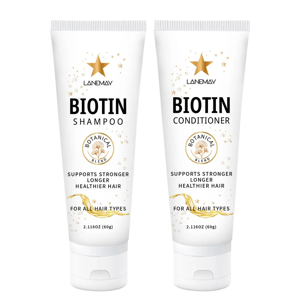 Biotin Shampoo & Conditioner Set – Botanical Blend, All Hair Types