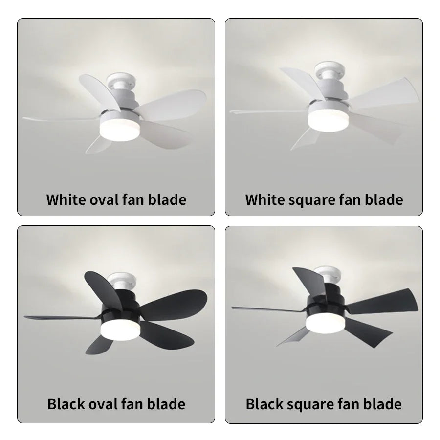 E27 Ceiling Fan Light with Remote Control AC85-265V 40W 3-Color Dimmable 3-Speed Timmer Indoor Fan Light for Bedroom Living Room Oasis Select