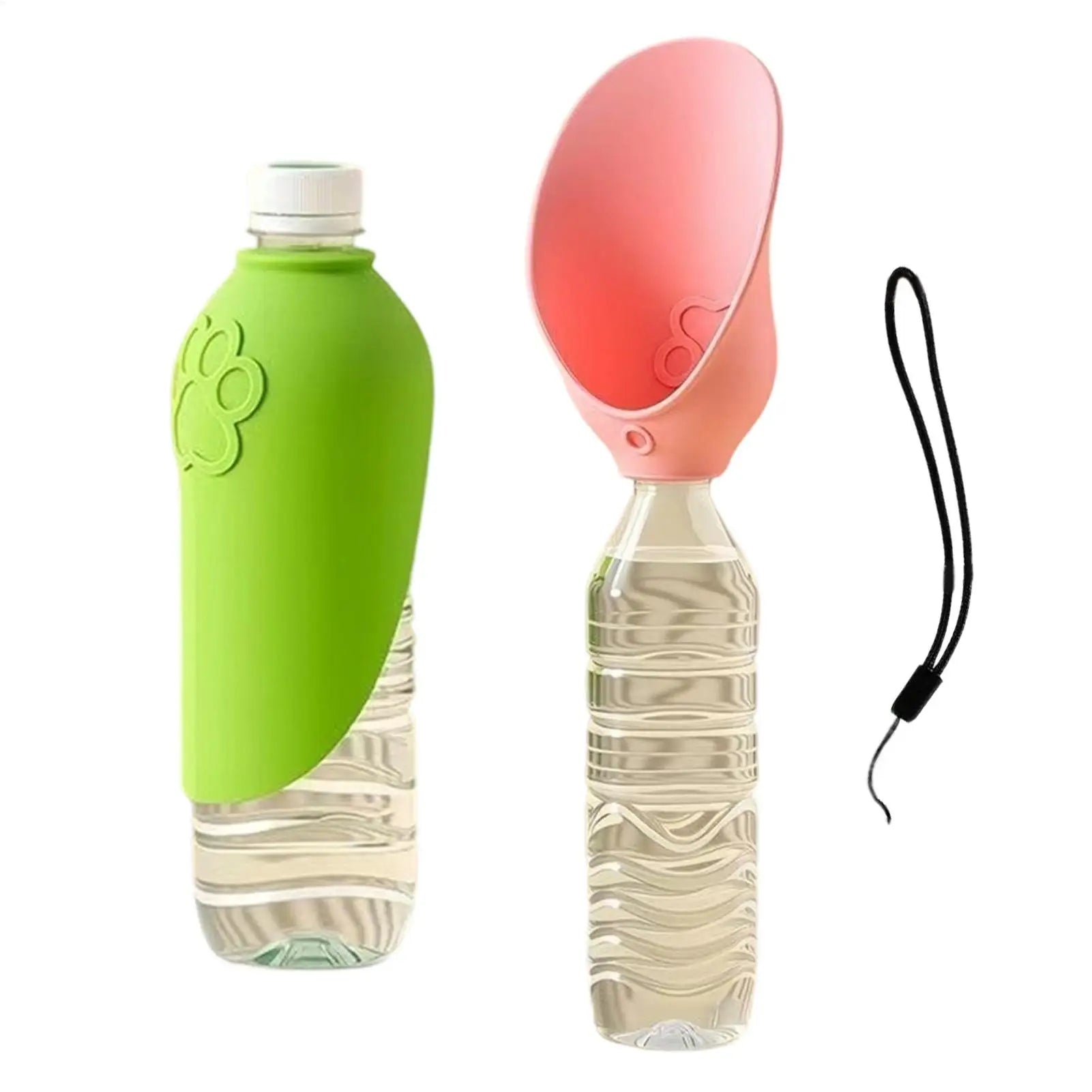 2Pcs Portable Pet Water Bottle Outdoor Dog/Cat Travel Drinking Bowl Foldable Water Dispenser Interchangeable Bottle Pet supplies Oasis Select