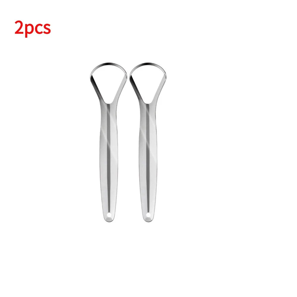 Stainless Steel Tongue Scraper – Fresh Breath Oral Care Tongue Scraper Oasis Select One Unit 2pcs