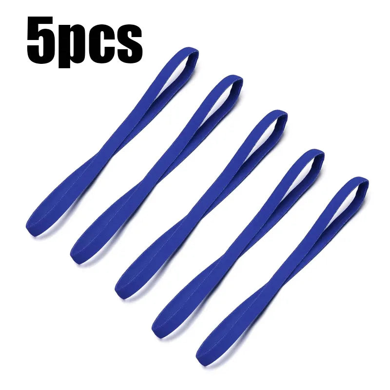 5/10pcs Elastic Absorbent Sweat Bands Yoga Running Fitness Headband Thin Sports Women Men Hair Bands Anti-Slip Hair Accessories Oasis Select 5pcs sapphire