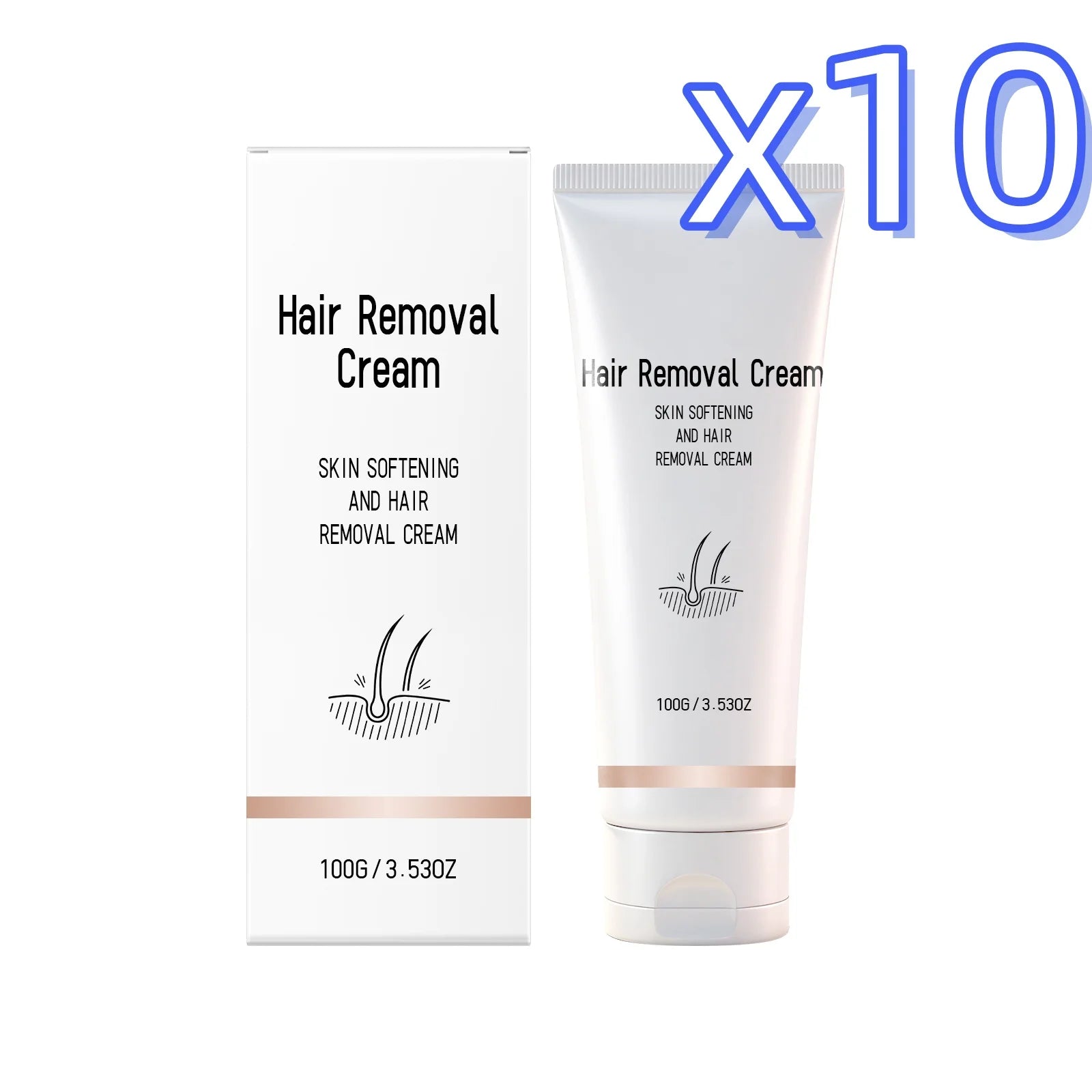 Instant Hair Removal Cream Gentle Painless Remove Hair Smooth Nourish Skin Easy Apply No Redness Personal Care Hair Remove Cream Oasis Select 100g Boxed x 10PCS