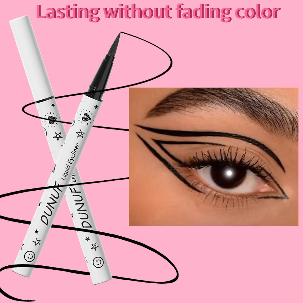 DUNUF 1 Pcs Long Lasting Eyeliner Ultra-fine Smooth Quick Dry Liquid Eyeliner Waterproof, Sweat-resistant and Beginner Friendly Oasis Select