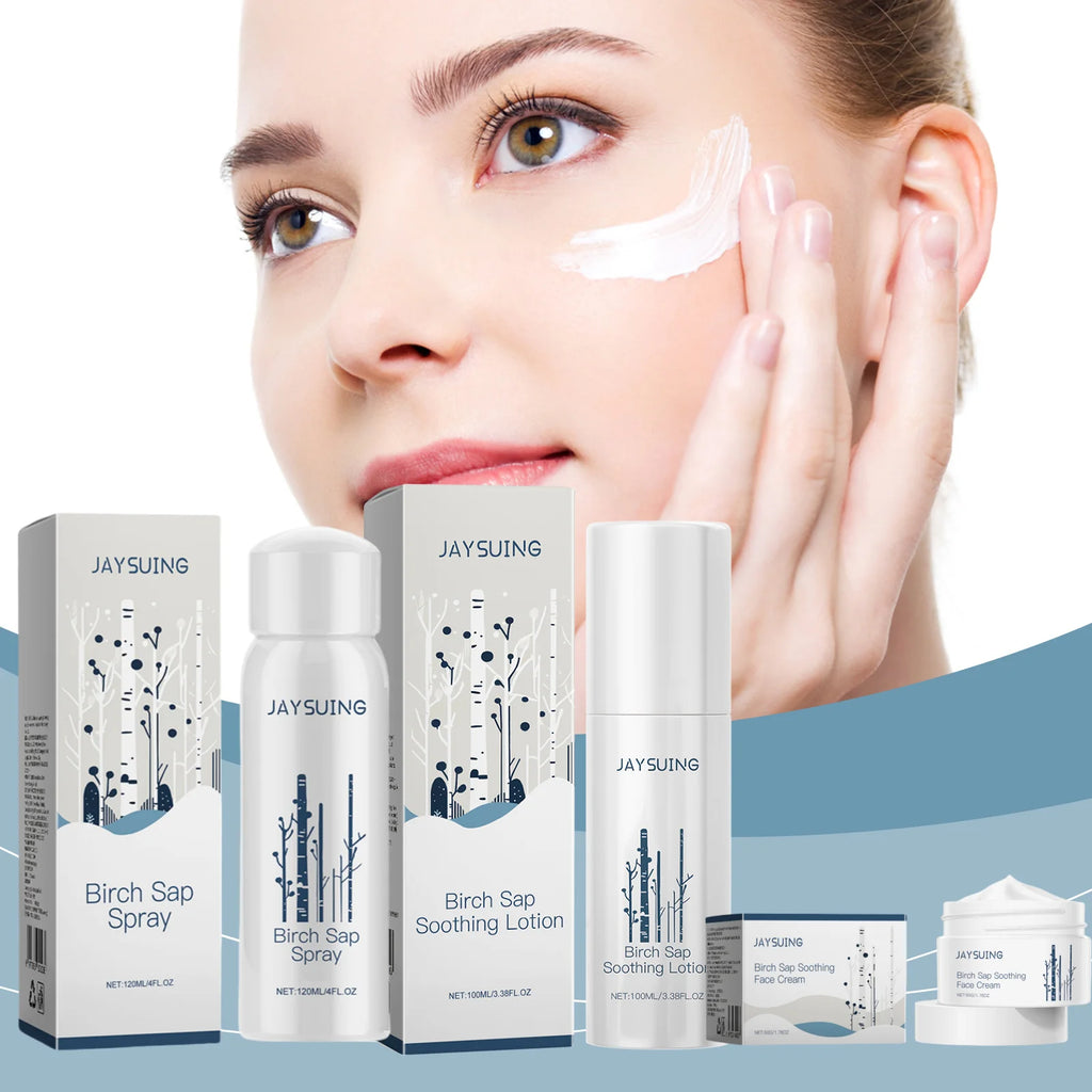 Jaysuing Birch Juice Lotion, Moisturizing Spray & Face Cream Set Face Moisturizer Set Oasis Select