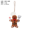 Plush Gingerbread Man Christmas Ornament Pendant | Chef
