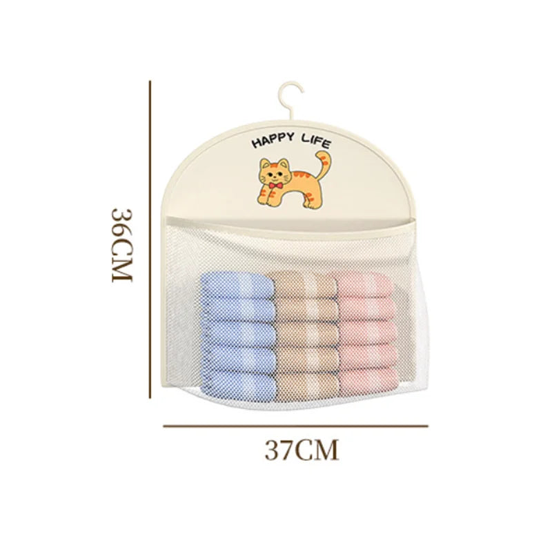 2/3Layer Large Capacity Storage Mesh Bag Underwear Socks Storage Bag Breathable Wardrobe Organizer With Clothes Hanger Oasis Select S