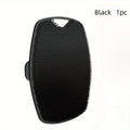 Soft Silicone Body Shower Scrub Brush, Handheld Facial Cleansing Oval Tool Gentle Exfoliation Massage Skin Bathroom Accessory Oasis Select Silica Gel 1PC-Black