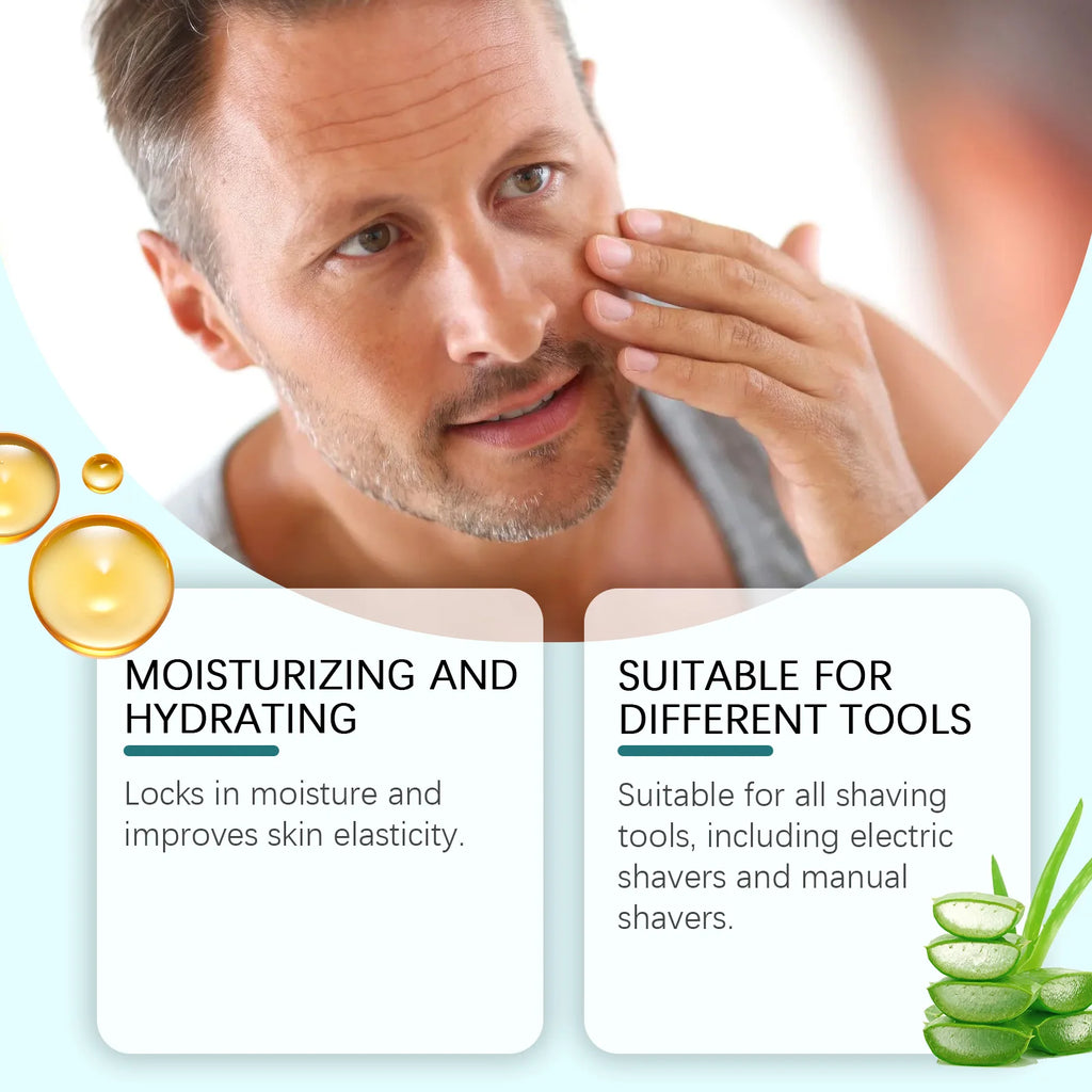 East Moon Aloe Shaving Mousse for Men 50ml – Softening Foam Shaving Mousse Oasis Select