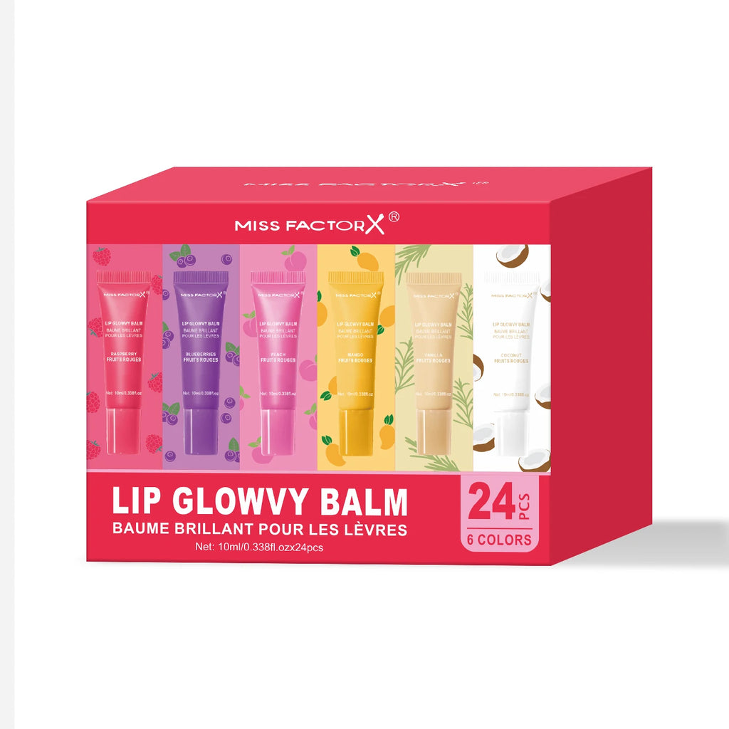24pcs/box 6-color moisturizing lip gloss - Long lasting moisturizing, nourishing lips, glossy effect, women's gift choice Oasis Select 24pcs Lip Oil Set
