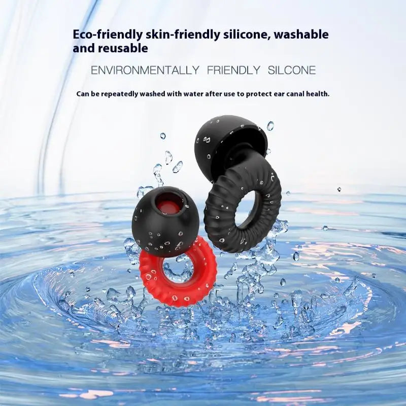 1Set Ultra Thin Loop Shape Sleep Aid Earplugs Waterproof Swim Earplug Concert Hearing Protection Reusable Silicone Ear Plug Oasis Select