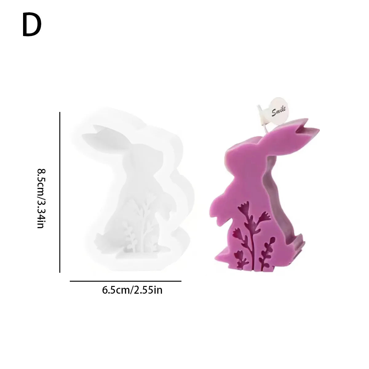 Easter Candle Mold Approximate Dimensions Silicone Rabbit Mold Diy Silicone Mold Creative For Easter Decor Diy Crafts Holiday Oasis Select J
