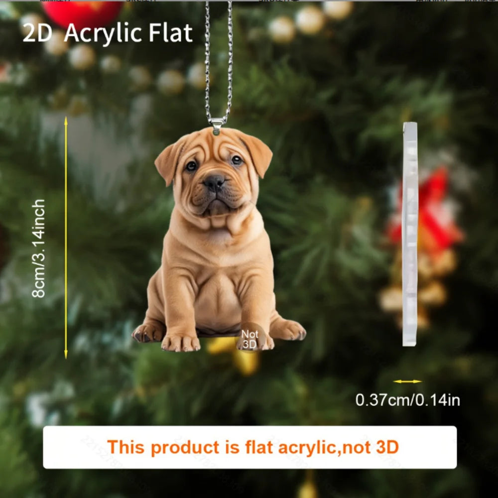 8cm Acrylic flat facing cat gun car pendant dog riding motorcycle backpack pendant home decoration angel pig handicraft 1Pcs Oasis Select 4
