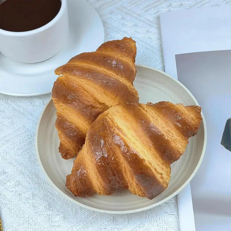 Artificial Croissant Bread for Decoration Artificial Croissant Look Food Model Home Kitchen Desk Window Shops Sample Display Oasis Select