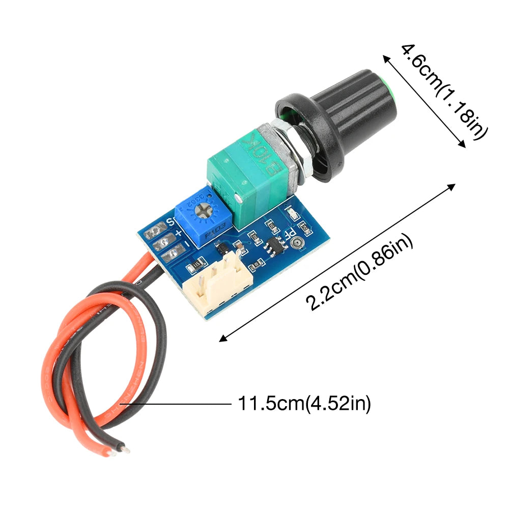 DC 12V PWM Speed Controller Fan Speed Governor 4 Wire Computer Temperature Control Switch for PC CPU Cooler Fan Manual Stop Oasis Select
