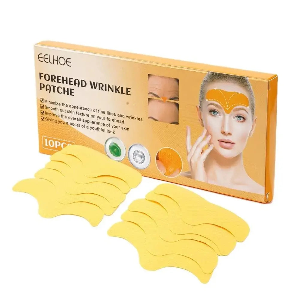 10pcs/box Anti-wrinkle Forehead Line Removal Gel Patch Firming Mask Frown Lines Face Skin Care Stickers Anti-aging Collagen Oasis Select 10pcs-box