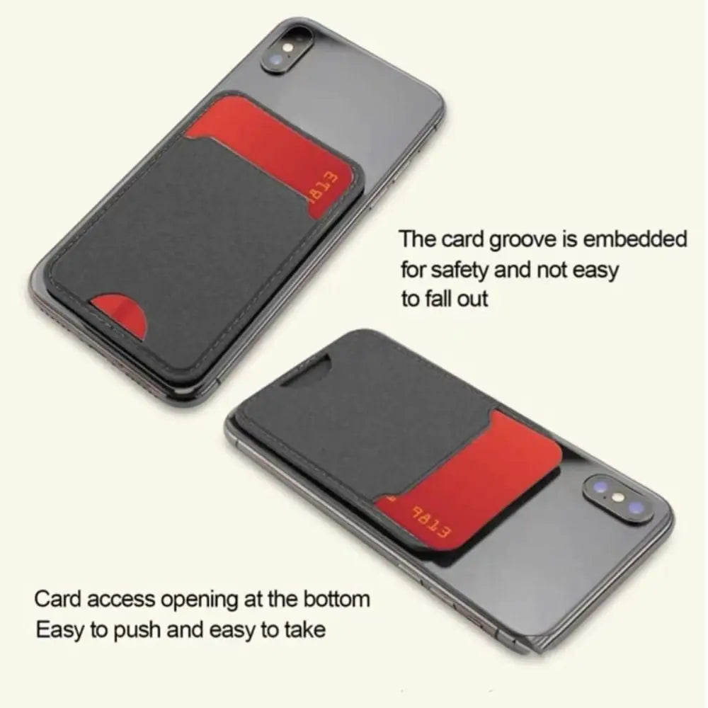 TPU Back Paste Card Holder Set Back Paste Adhesive Mobile Phone Back Paste Card Holder Anti-theft 6.2*9.5CM Wallet Case Oasis Select