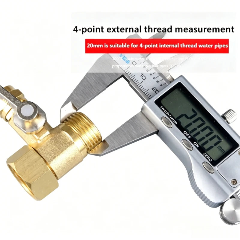 Brass Ball Valve 1/2 Inch To 3/8 Inch Gardening Water Ball Valve Faucet Connector Water Purifier Adapter Hardware Accessories Oasis Select