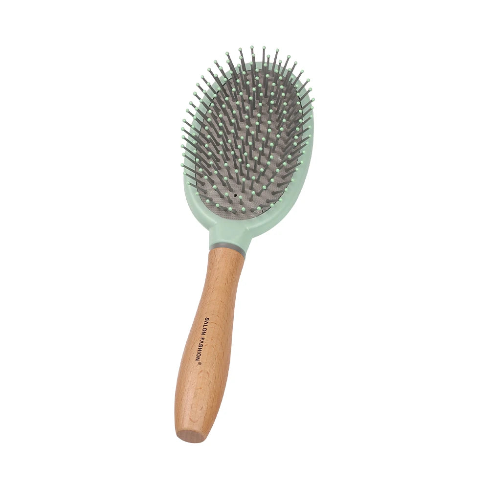 Wooden Handle Anti-Static Air Cushion Hair Brush & Comb